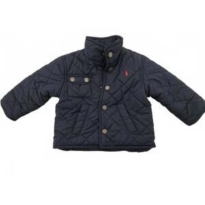 Ralph Lauren Boys Navy Quilted Jacket | Size 12M — Classic Look, Clean Condition